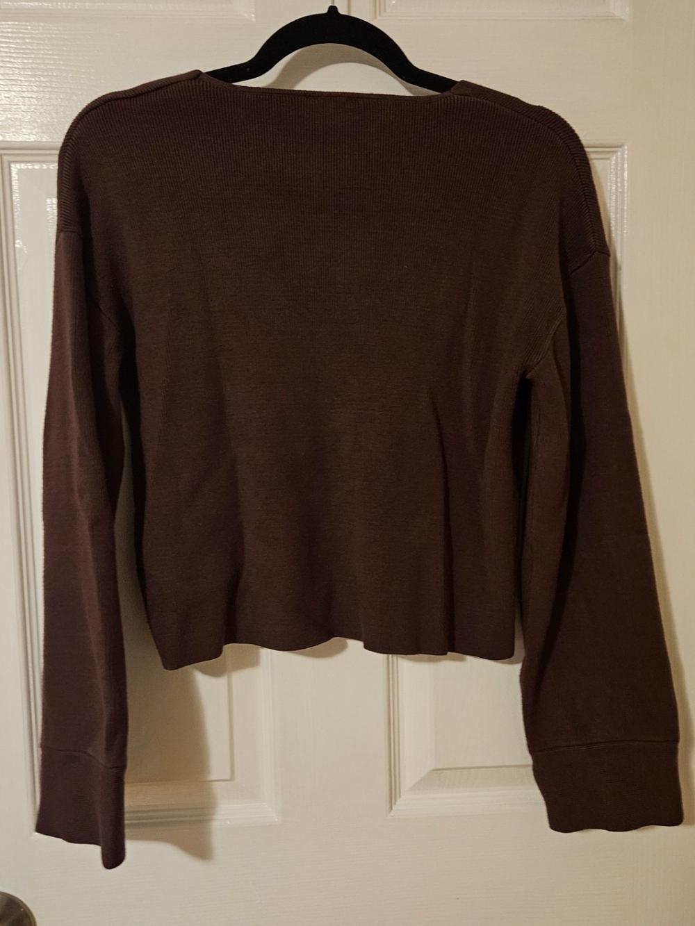 2/$20 Dynamite Ribbed Brown V-Neck Sweater - Picture 3 of 3